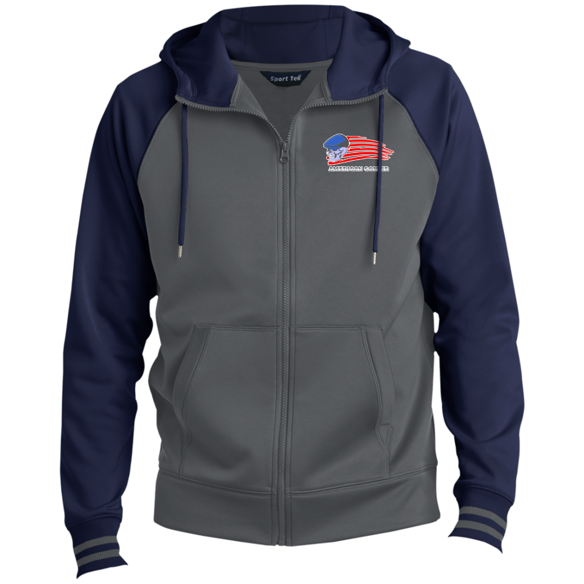 OPG Custom Design #12. Golf America. Male Edition. Sport-Wick® Full-Zip Hooded Jacket