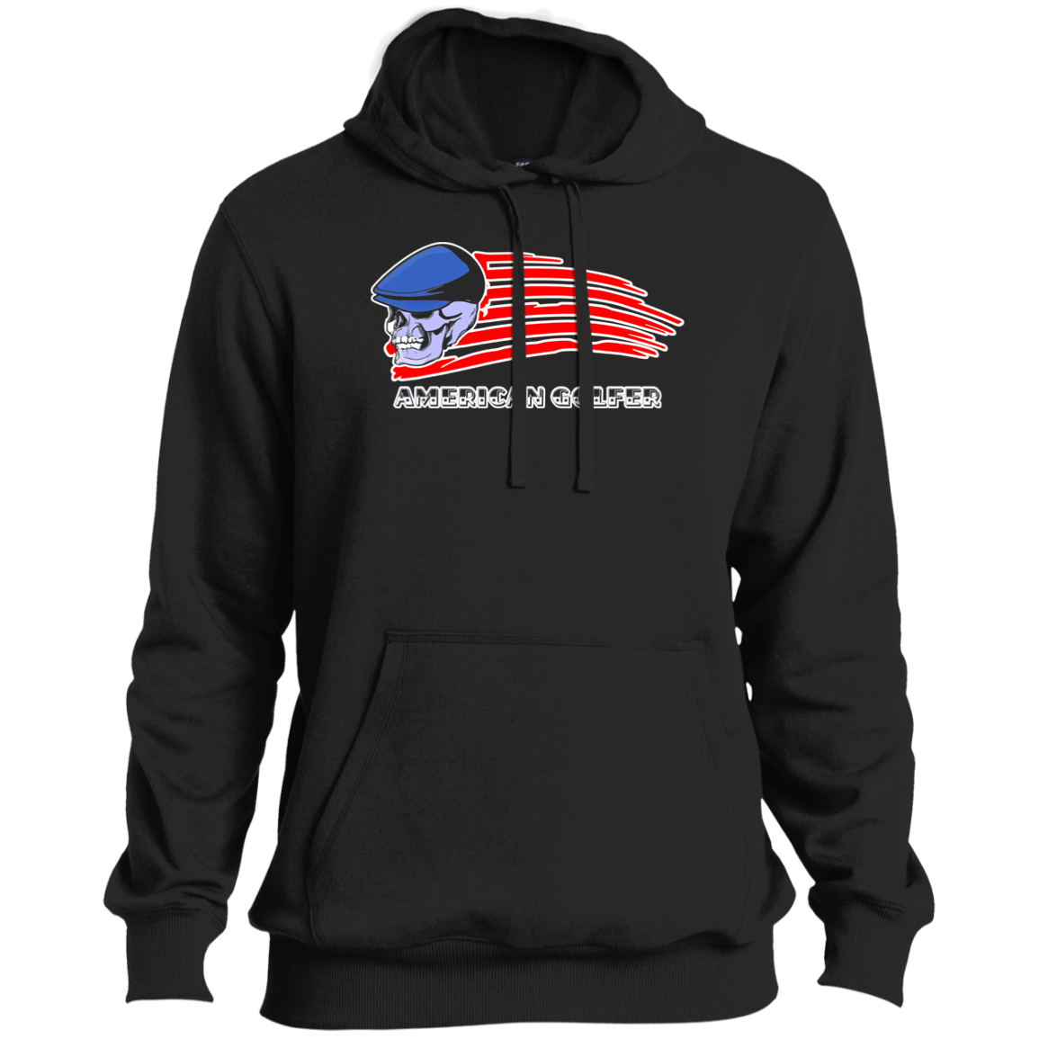 OPG Custom Design #12. American Golfer. Male Edition. Tall Pullover Hoodie