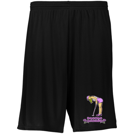 OPG Custom Design #13. Drive it. Chip it. One Putt Golf it. Moisture-Wicking 9 inch Inseam Training Shorts