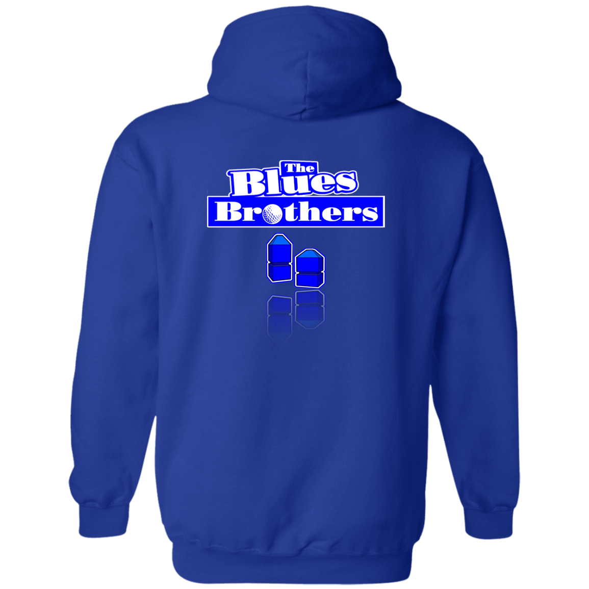 OPG Custom Design #3. Blue Tees Blues Brothers Fan Art. Zip Up Hooded Sweatshirt