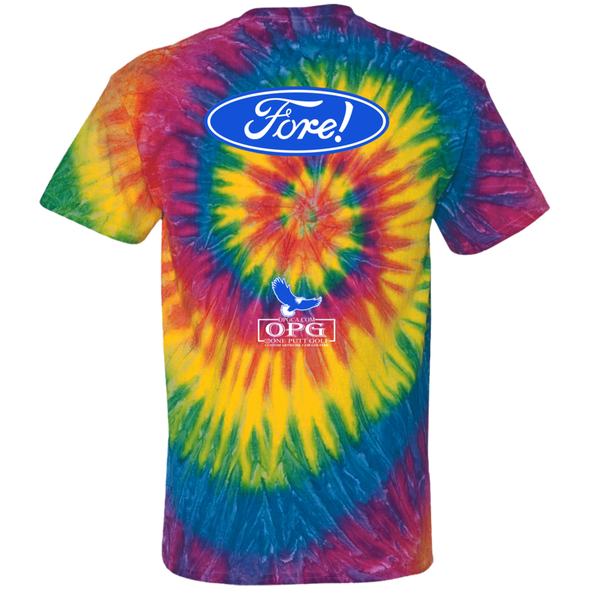 OPG Custom Design #11. Fore! Ford Parody. Youth Tie Dye T-Shirt