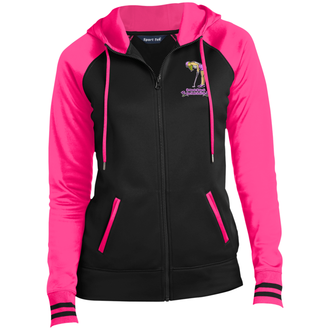 OPG Custom Design #13. Drive it. Chip it. One Putt Golf it. Ladies' Sport-Wick® Full-Zip Hooded Jacket