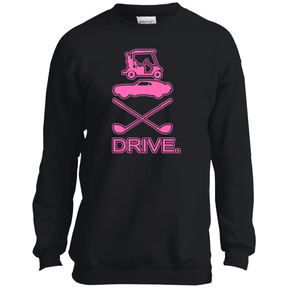 OPG Custom Design #8. Drive. Youth Crewneck Sweatshirt