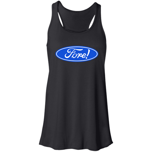 OPG Custom Design #11. Fore! Ford Parody. Flowy Racerback Tank