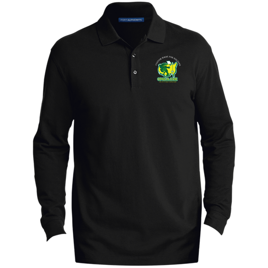 OPG Custom Design #26. Tiger Woods Fan Art. 2019 Master's Champion. Men's EZCotton™ Long Sleeve Polo