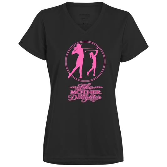 ZZZ#07 OPG Custom Design. Like Mother like Daughter. Ladies’ 100% polyester V-Neck Tee