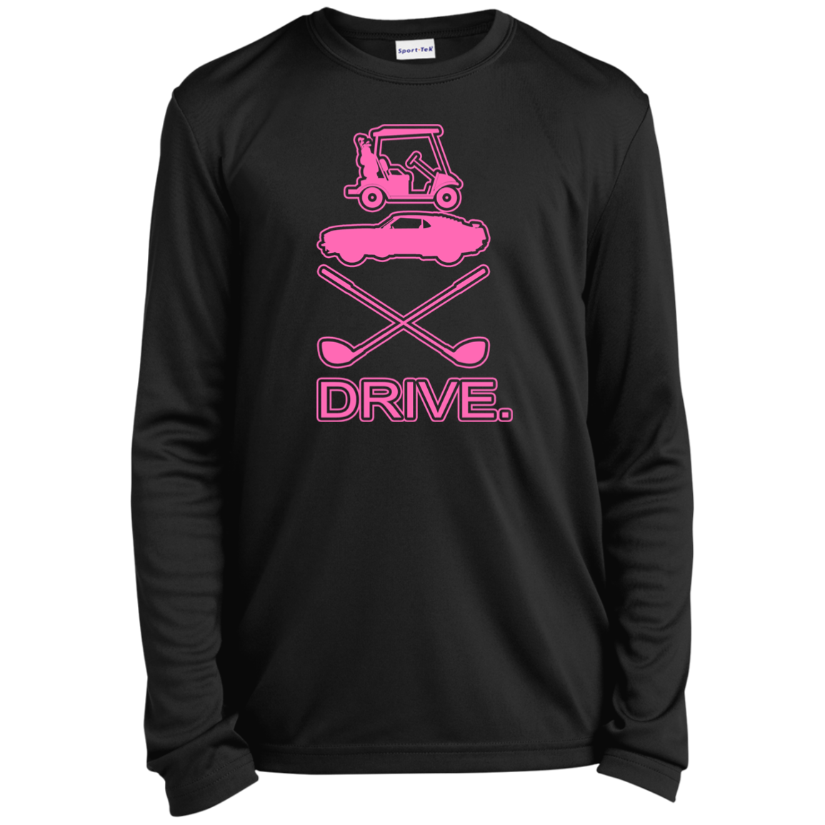 OPG Custom Design #8. Drive. Youth 100% Polyester Long Sleeve Tee