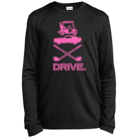 OPG Custom Design #8. Drive. Youth 100% Polyester Long Sleeve Tee