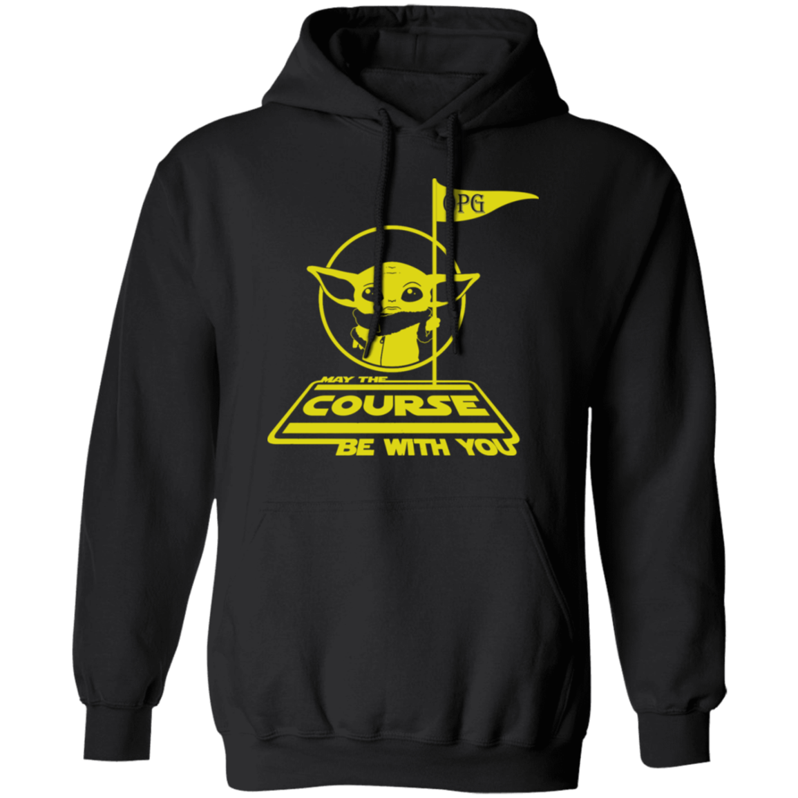 OPG Custom Design #21. May the course be with you. Star Wars Parody and Fan Art. Basic Hoodie