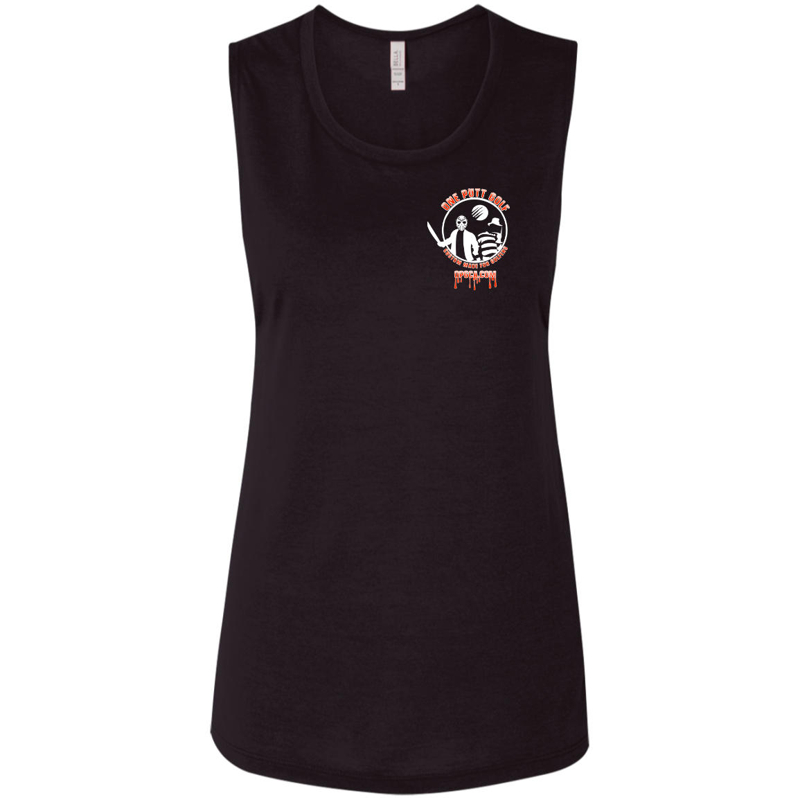 OPG Custom Design #23. Hack N Slice Golf. Freddy and Jason Fan Art. Ladies' Flowy Muscle Tank