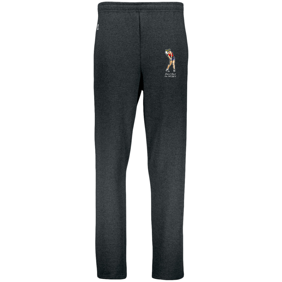 OPG Custom Design #9. Drive it. Chip it. One Putt Golf It. Golf So. Cal. Youth Dri-Power Open Bottom Pocket Sweatpants