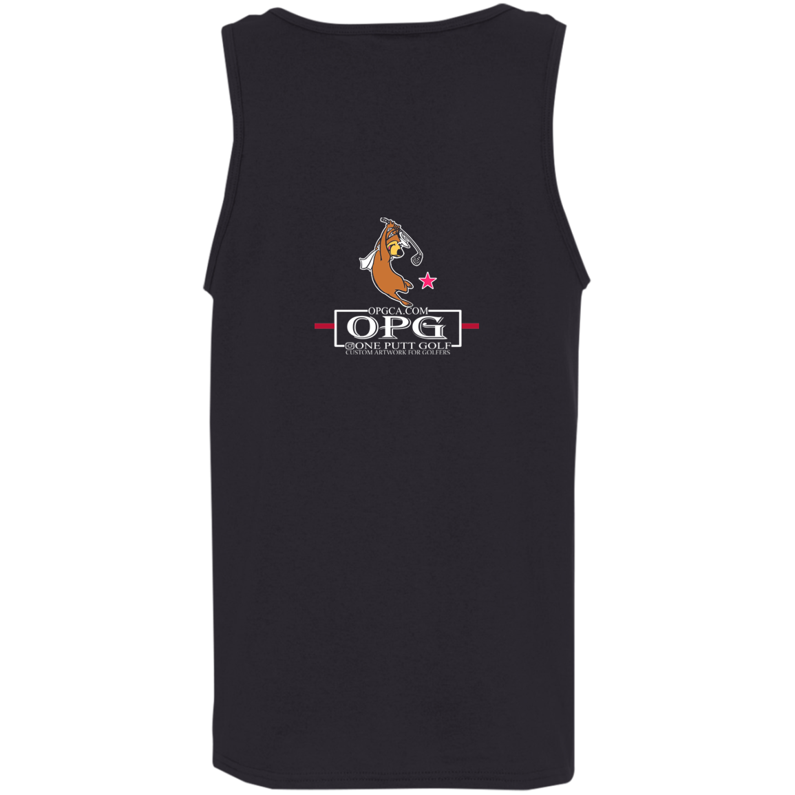 OPG Custom Design #15. Golf Southern California with Yogi Bear Fan Art. Cotton Tank Top 5.3 oz.