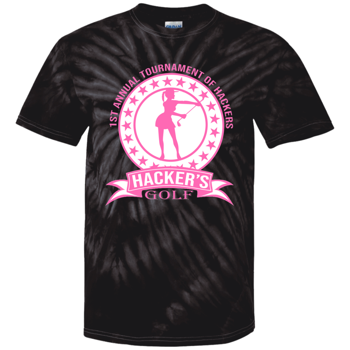 ZZZ#20 OPG Custom Design. 1st Annual Hackers Golf Tournament. Ladies Edition. Youth Tie Dye T-Shirt