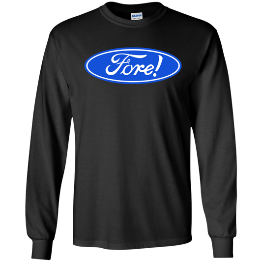 OPG Custom Design #11. Fore! Ford Parody. Youth 100% Cotton LS T-Shirt