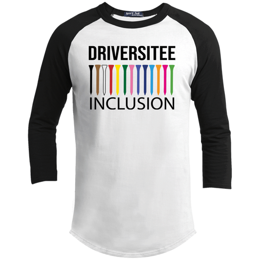 ZZZ#06 OPG Custom Design. DRIVER-SITEE & INCLUSION. Youth 3/4 Raglan Sleeve Shirt