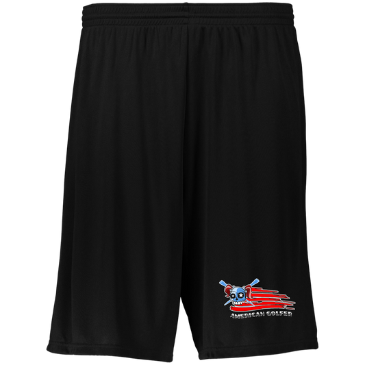 OPG Custom Design #12. American Golfer. Female Edition. Moisture-Wicking 9 inch Inseam Training Shorts