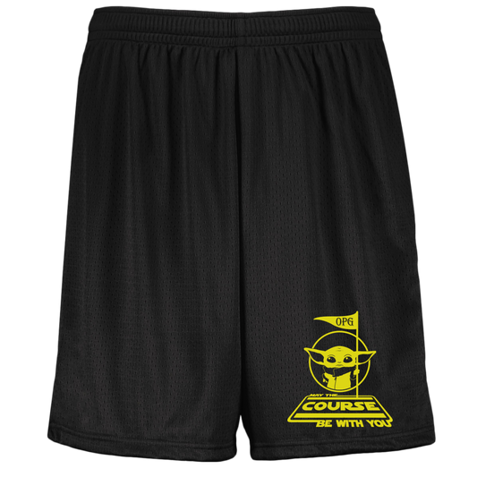 OPG Custom Design #21. May the course be with you. Parody / Fan Art. Youth Moisture-Wicking Mesh Shorts