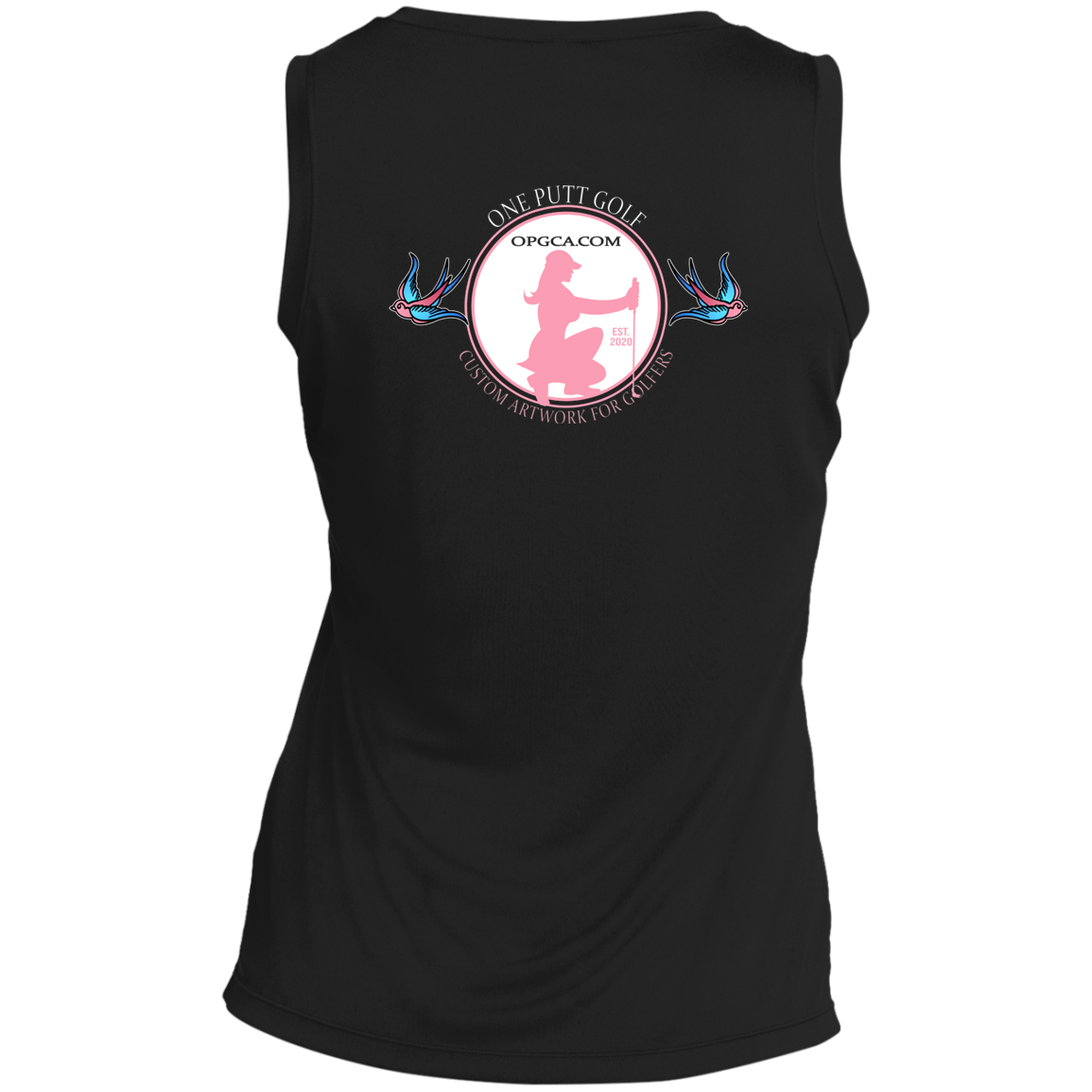 OPG Custom Design #25. Talk Birdie to Me. Ladies' Sleeveless V-Neck