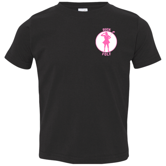 OPG Custom Design #19. GUCK FOLF. Female Edition. Toddler Jersey T-Shirt