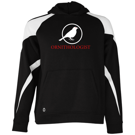 OPG Custom Design #24. Ornithologist. A person who studies or is an expert on birds. Youth Athletic Colorblock Fleece Hoodie