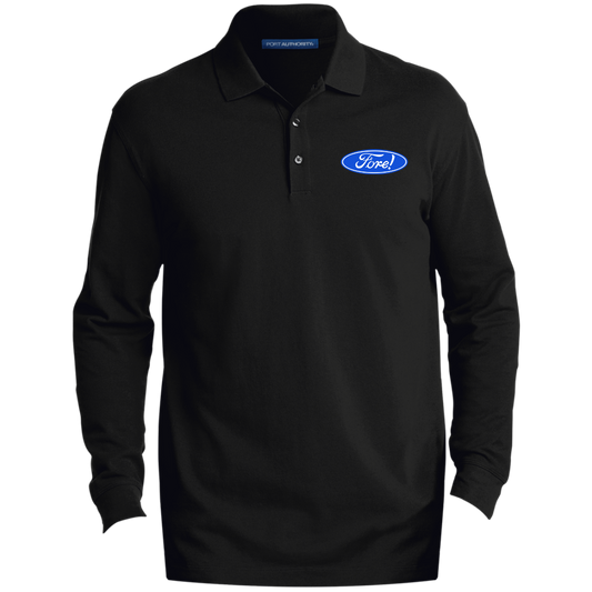 OPG Custom Design #11. Fore! Ford Parody. Men's EZCotton™ Long Sleeve Polo