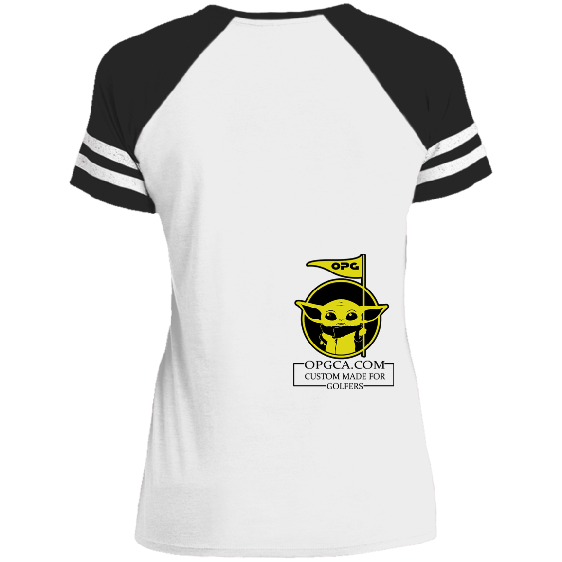 OPG Custom Design #21. May the course be with you. Star Wars Parody and Fan Art. Ladies' Game V-Neck T-Shirt