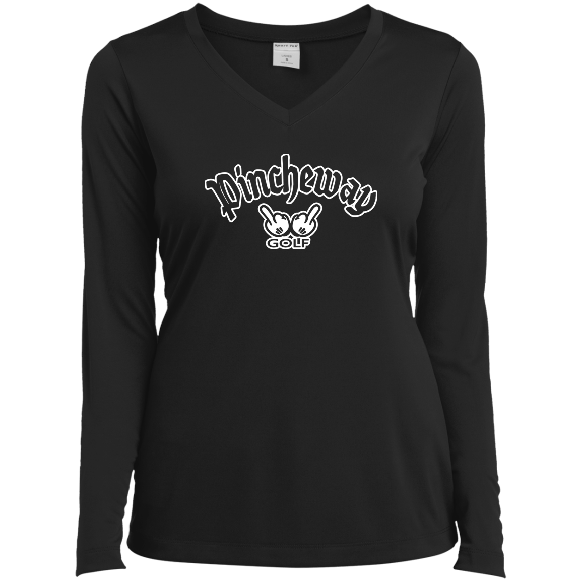 ZZZ#27 OPG Custom Design. Pincheway. Ladies’ Long Sleeve Performance V-Neck Tee