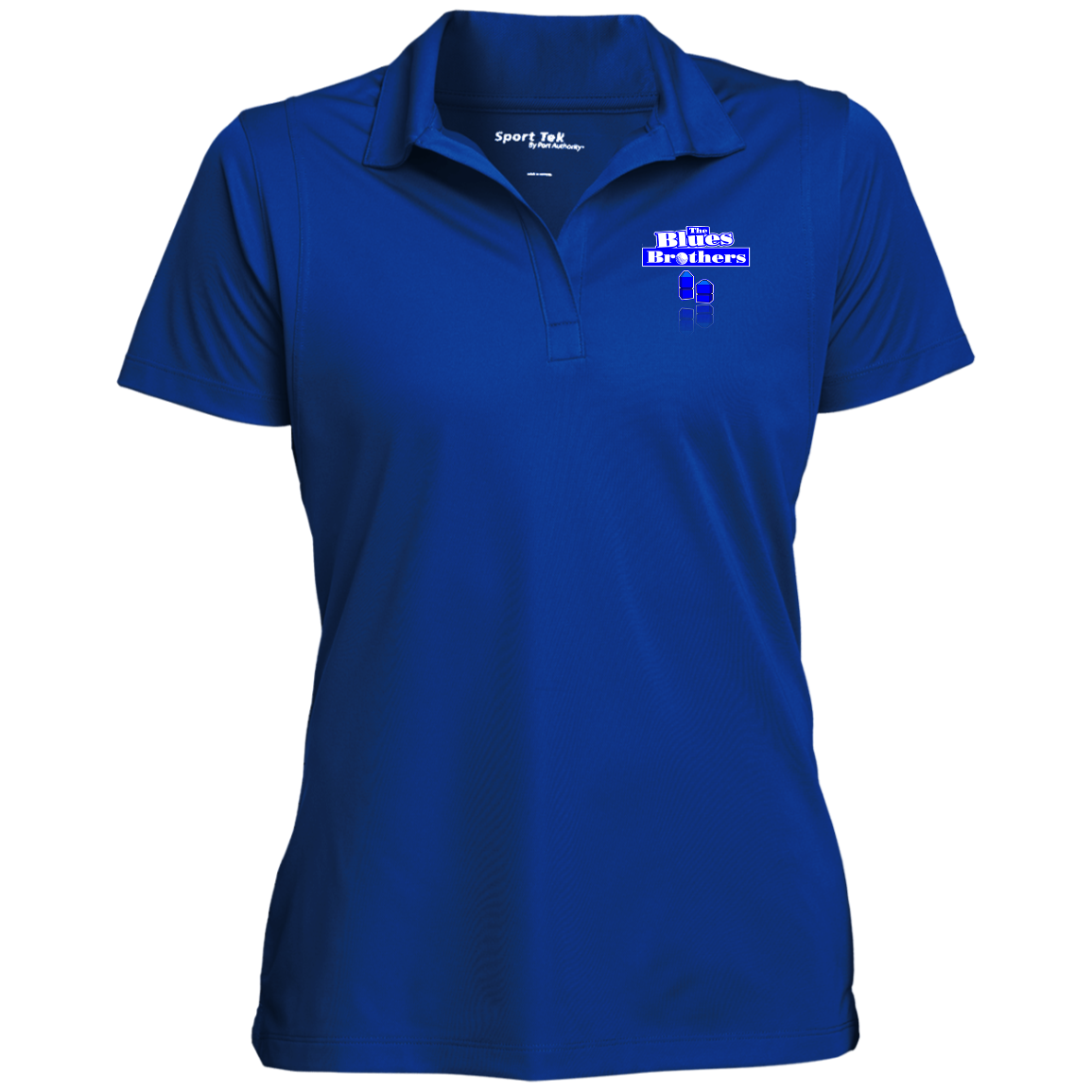 OPG Custom Design #3. Blue Tees Blues Brothers Fan Art. Ladies' Micropique Sport-Wick® Polo