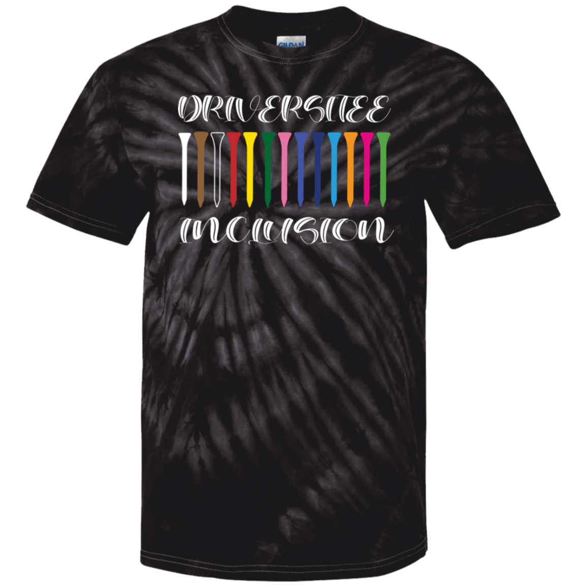 OPG Custom Design #6. Driveristee & Inclusion. Youth Tie-Dye T-Shirt