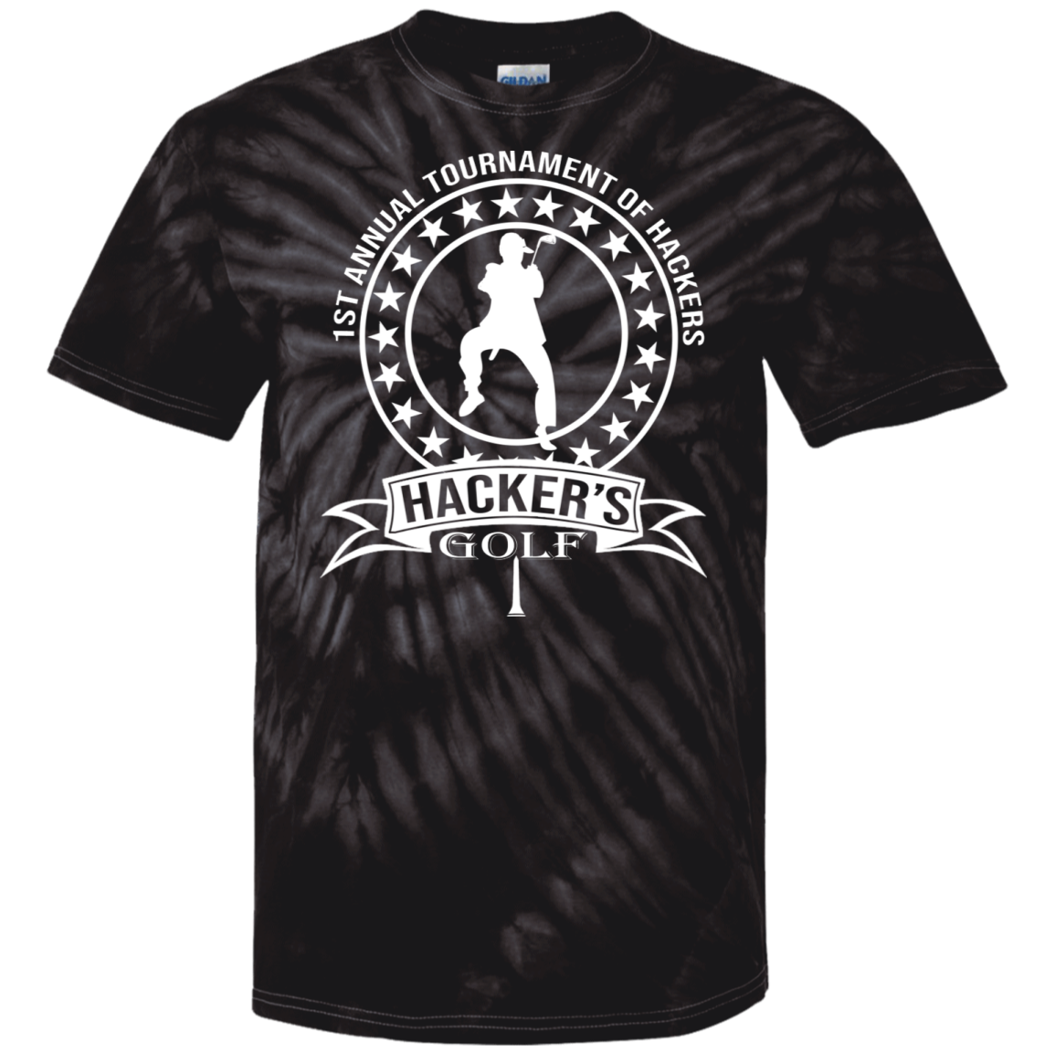 OPG Custom Design #20.1st Annual Hackers Golf Tournament. Men's Edition.100% Cotton Tie Dye T-Shirt