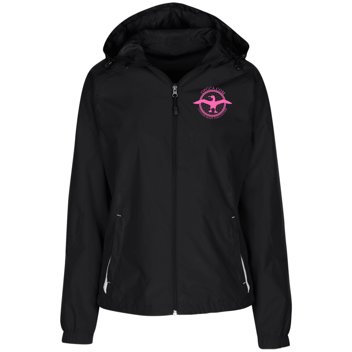 OPG Custom Artwork #1. Albatross. It's a golf thing. Ladies' Jersey-Lined Hooded Windbreaker