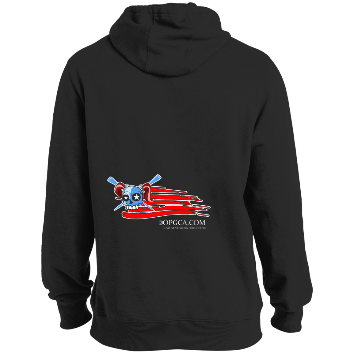 OPG Custom Design #12. American Golfer. Female Edition. Tall Pullover Hoodie