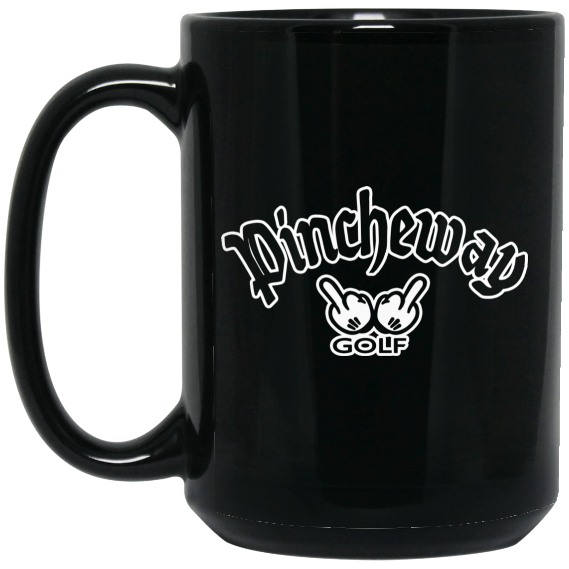 OPG Custom Design #27. Pincheway. Callaway Parody. 15 oz. Black Mug