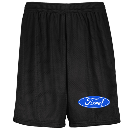 OPG Custom Design #11. Fore! Ford Parody. Youth Moisture-Wicking Mesh Shorts