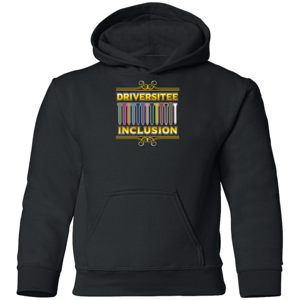 OPG Custom Design #6. Driveristee & Inclusion. Youth Girls Pullover Hoodie