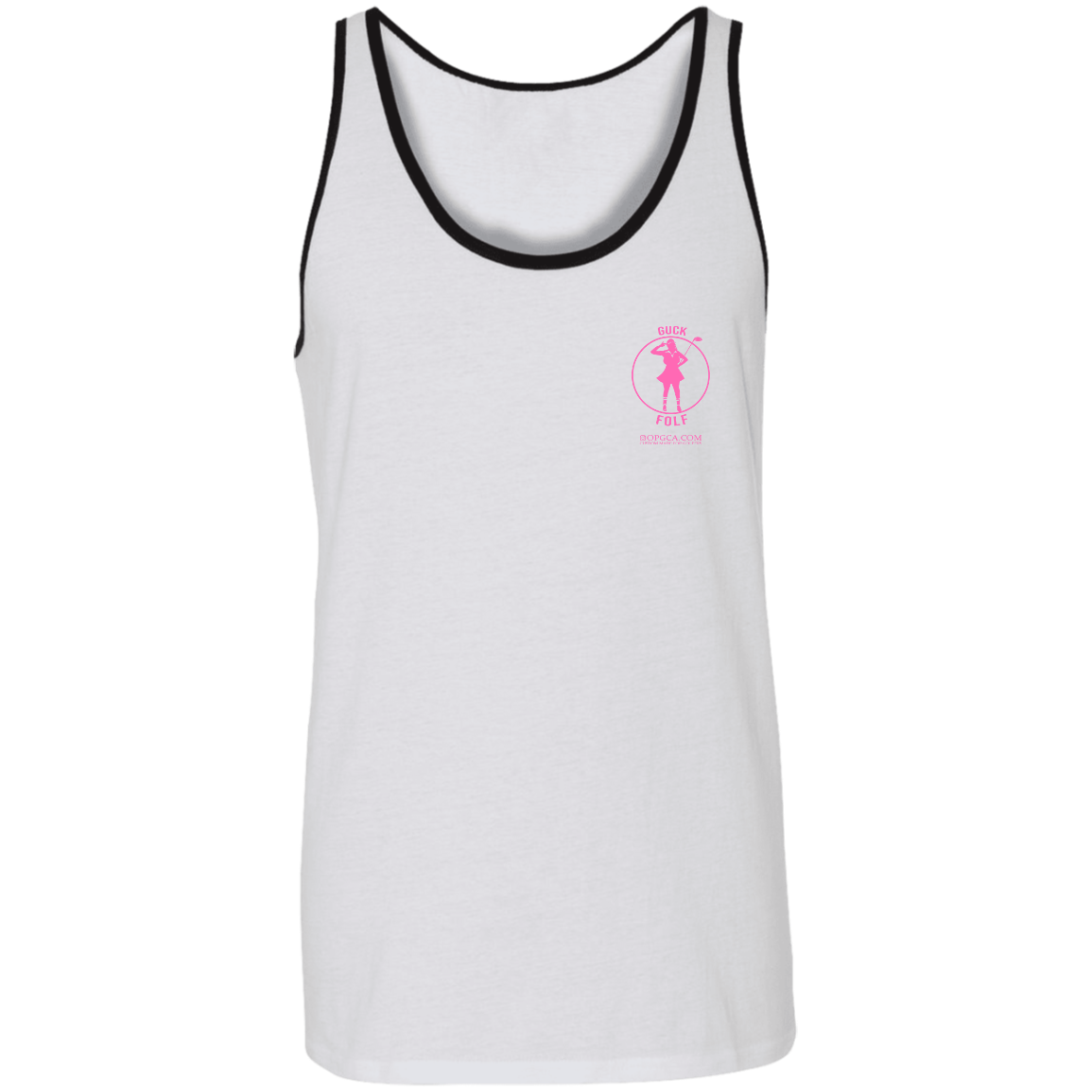 OPG Custom Design #19. GUCK FOLF. Female Edition. 2 Tone Tank 100% Combed and Ringspun Cotton