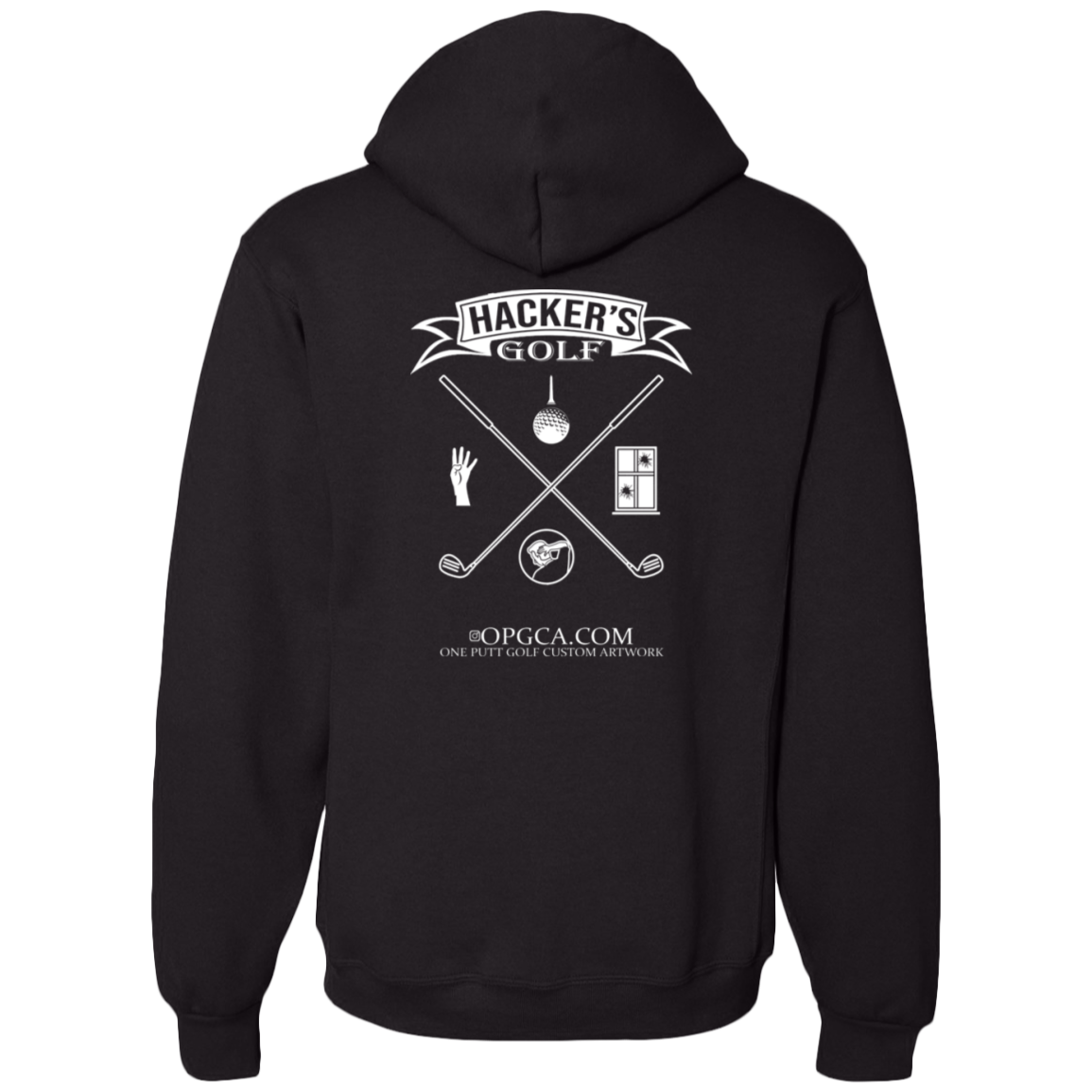 OPG Custom Design #20. 1st Annual Hackers Golf Tournament. Dri-Power Fleece Pullover Hoodie