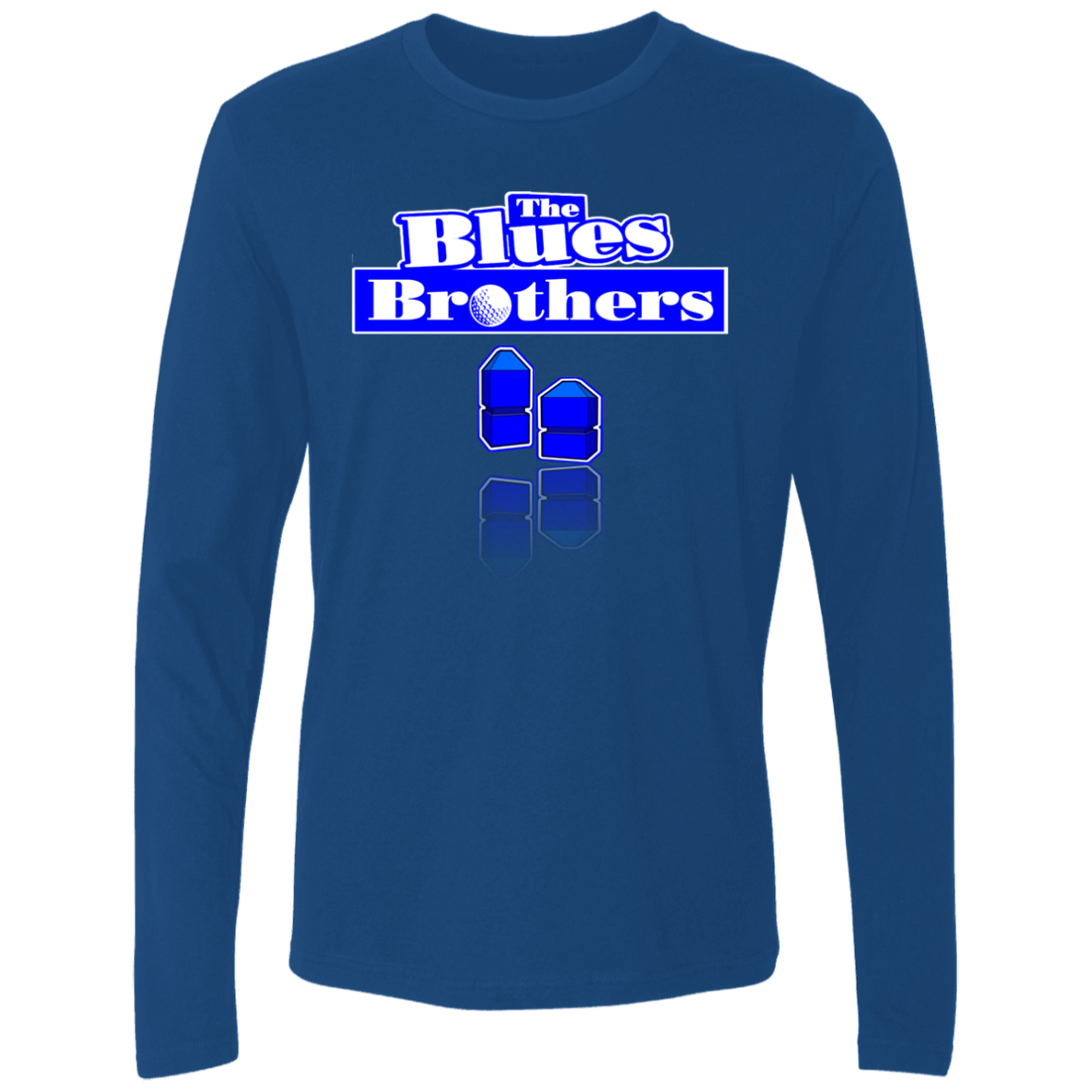 OPG Custom Design #3. Blue Tees Blues Brothers Fan Art. Men's 100% Combed Ring-Spun Cotton