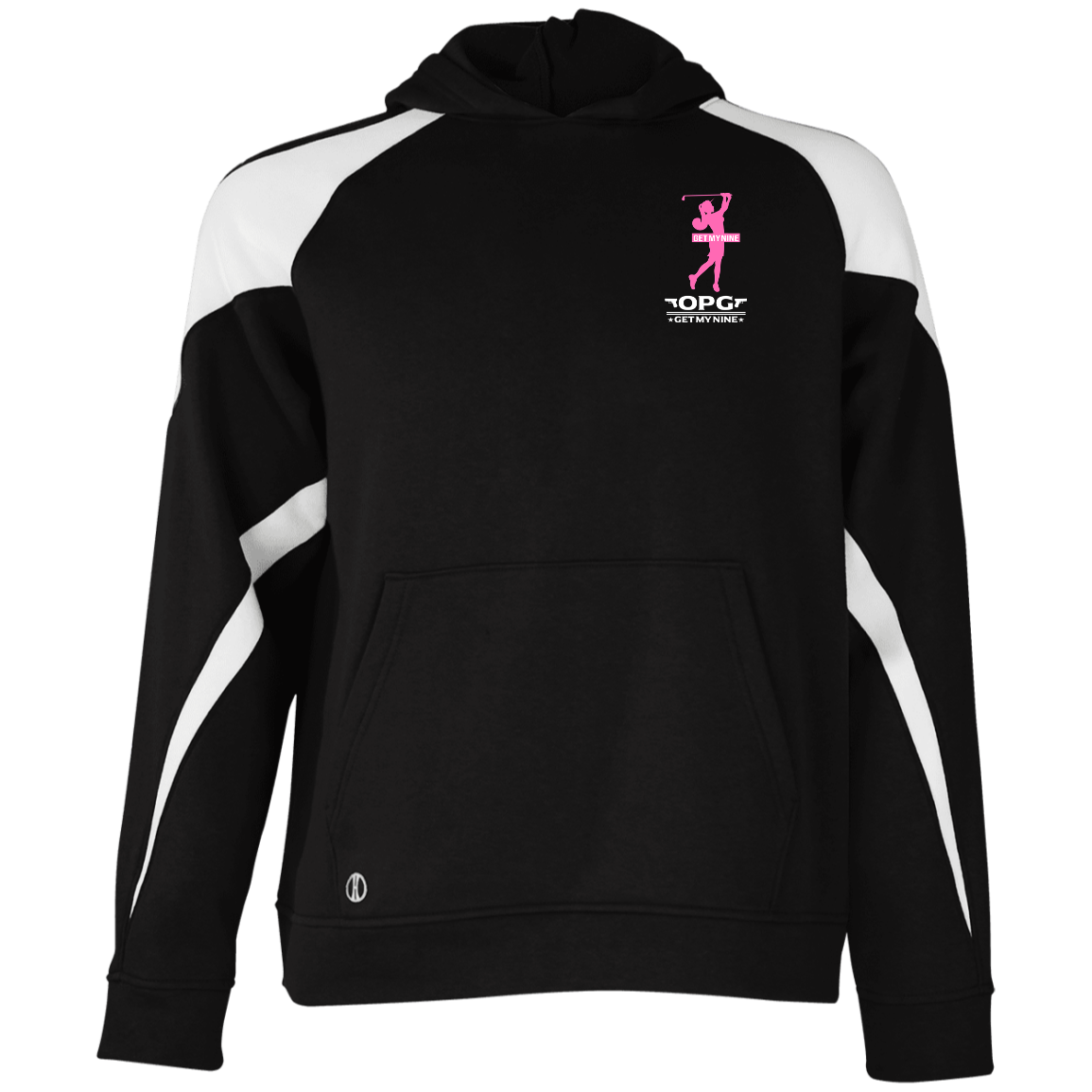 OPG Custom Design #16. Get My Nine. Female Version. Youth Athletic Colorblock Fleece Hoodie