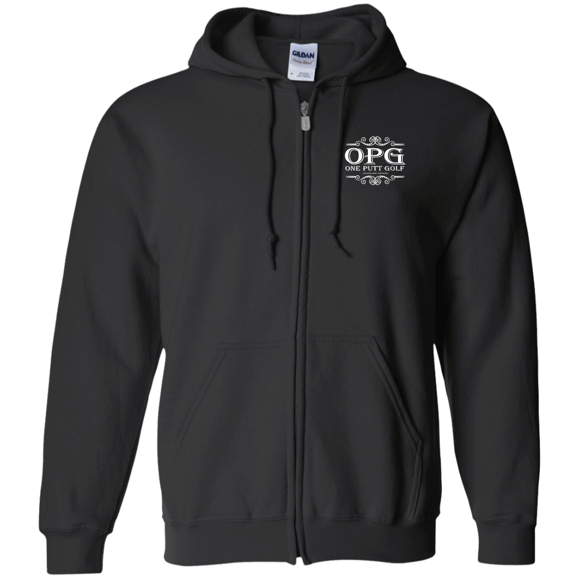 OPG Custom Design #5. Golf Tee-Shirt. Golf Humor.  Zip Up Hooded Sweatshirt