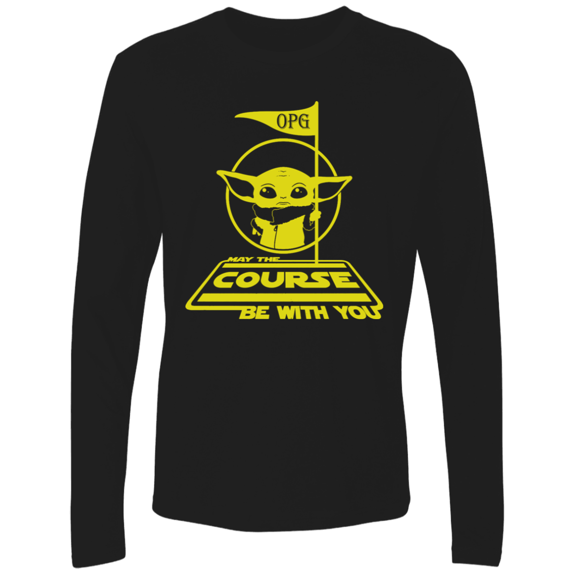 OPG Custom Design #21. May the course be with you. Parody / Fan Art. Men's 100% Combed Ringspung Cotton