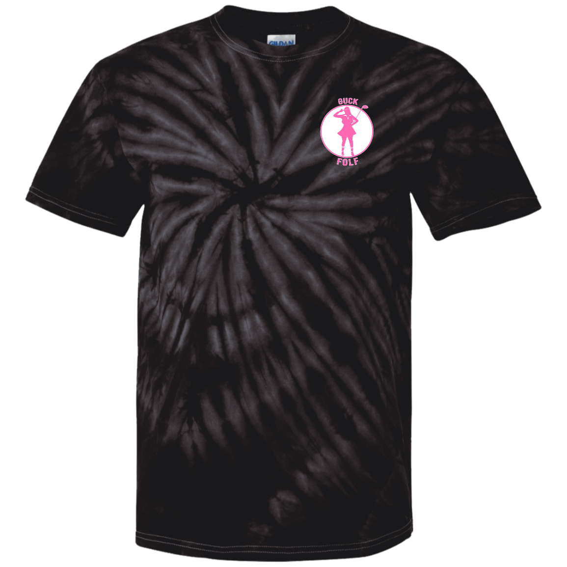 OPG Custom Design #19. GUCK FOLF. Female Edition. Youth Tie Dye T-Shirt