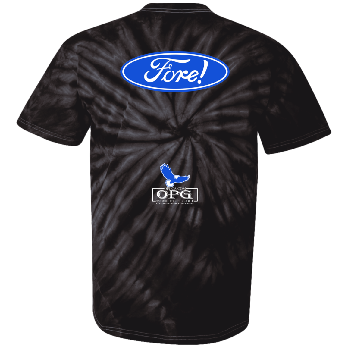 OPG Custom Design #11. Fore! Ford Parody. Youth Tie Dye T-Shirt