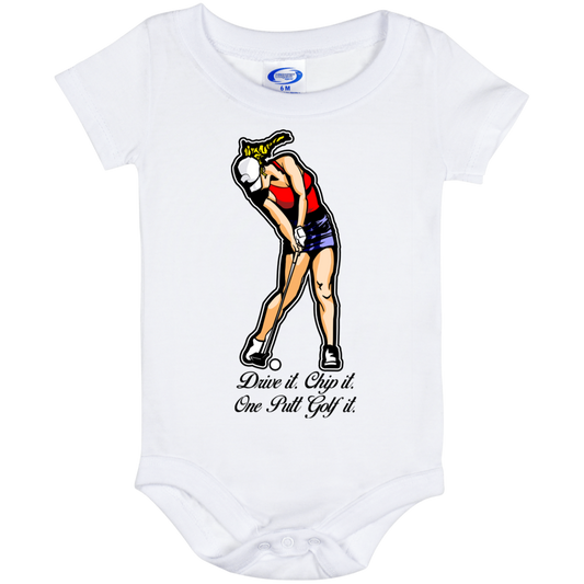 OPG Custom Design #9. Drive it. Chip it. One Putt Golf It. Golf So. Cal. Baby Onesie 6 Month