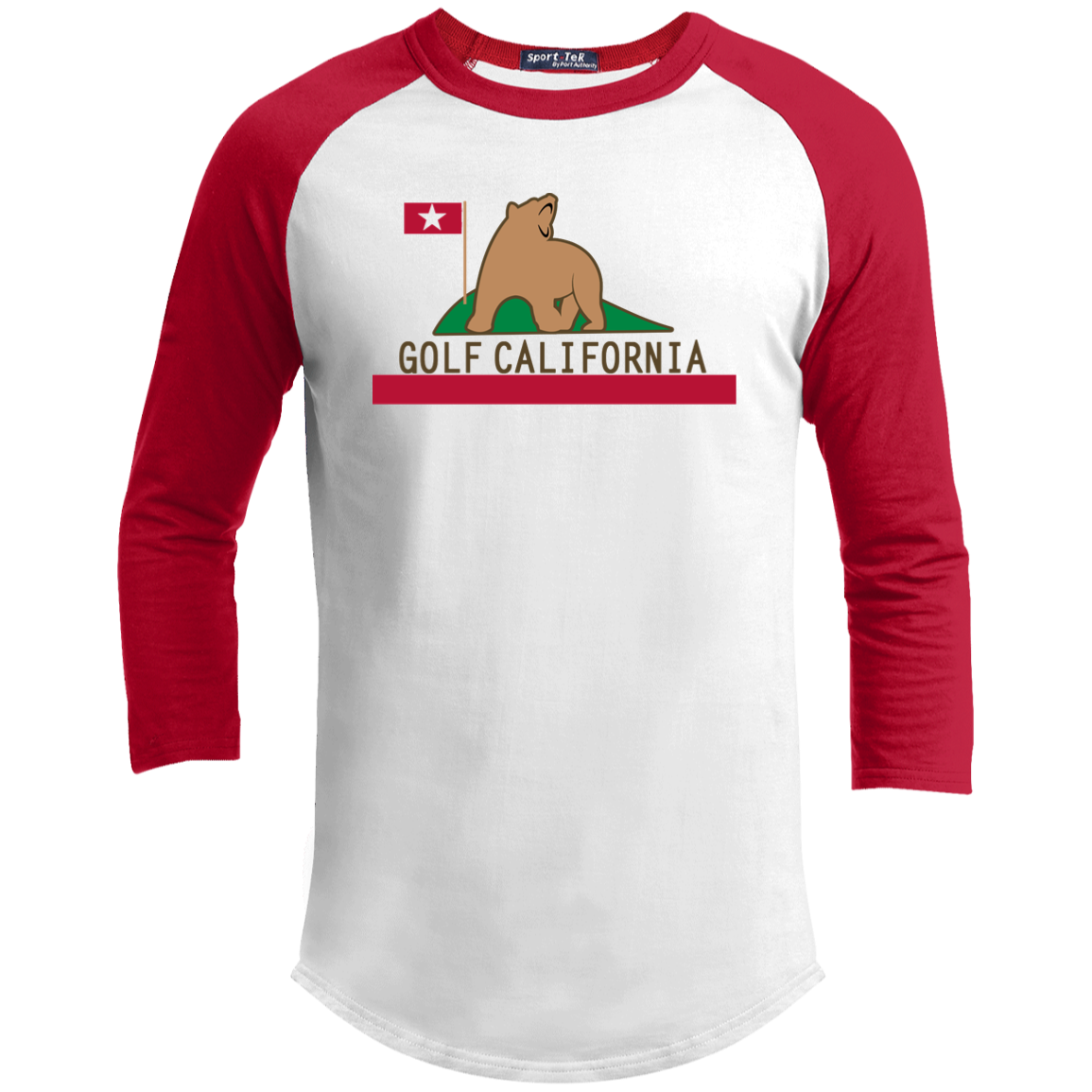 OPG Custom Design #14. Golf California. Youth 3/4 Raglan Sleeve Shirt