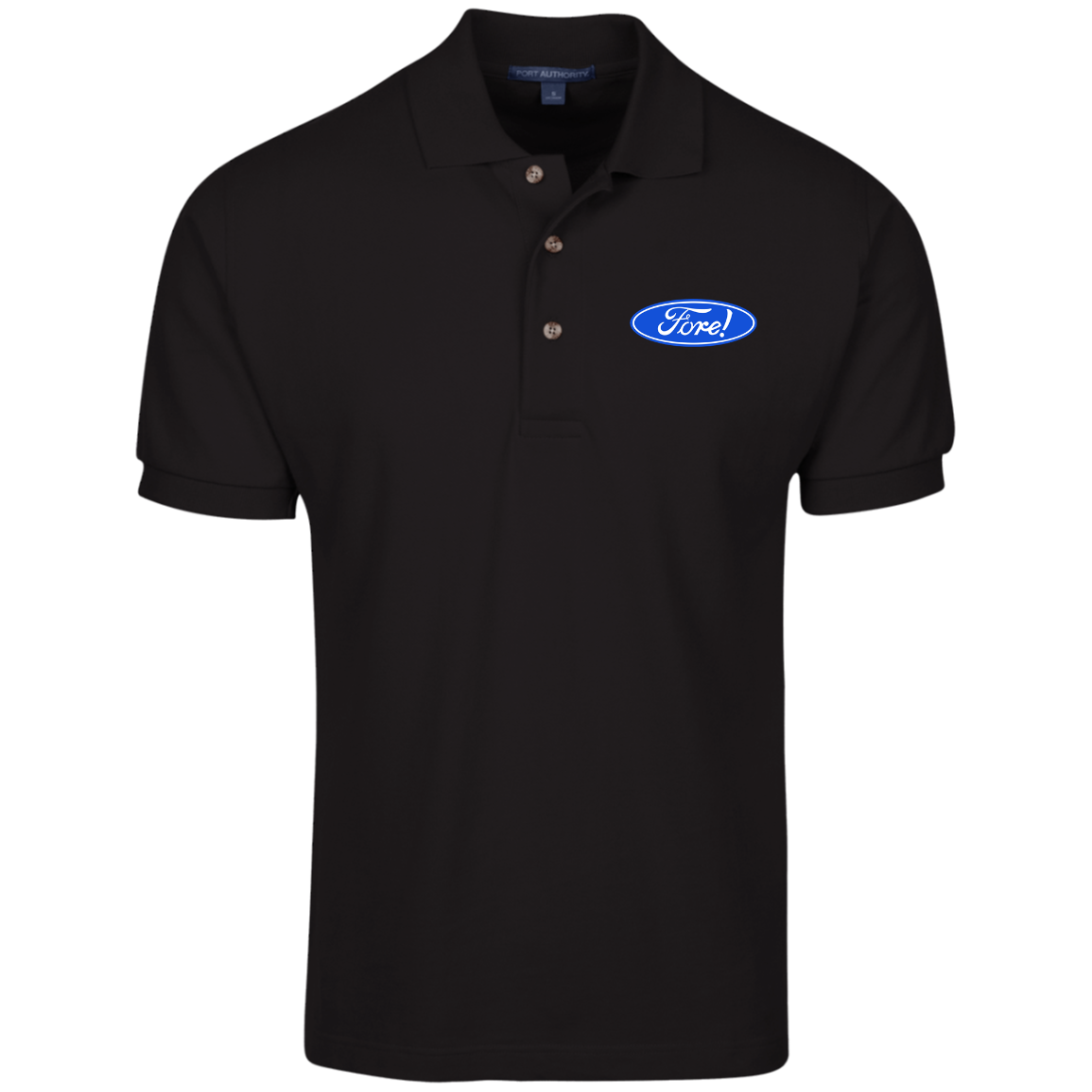 OPG Custom Design #11. Fore! Ford Parody. 100% Ring Spun Combed Cotton Polo