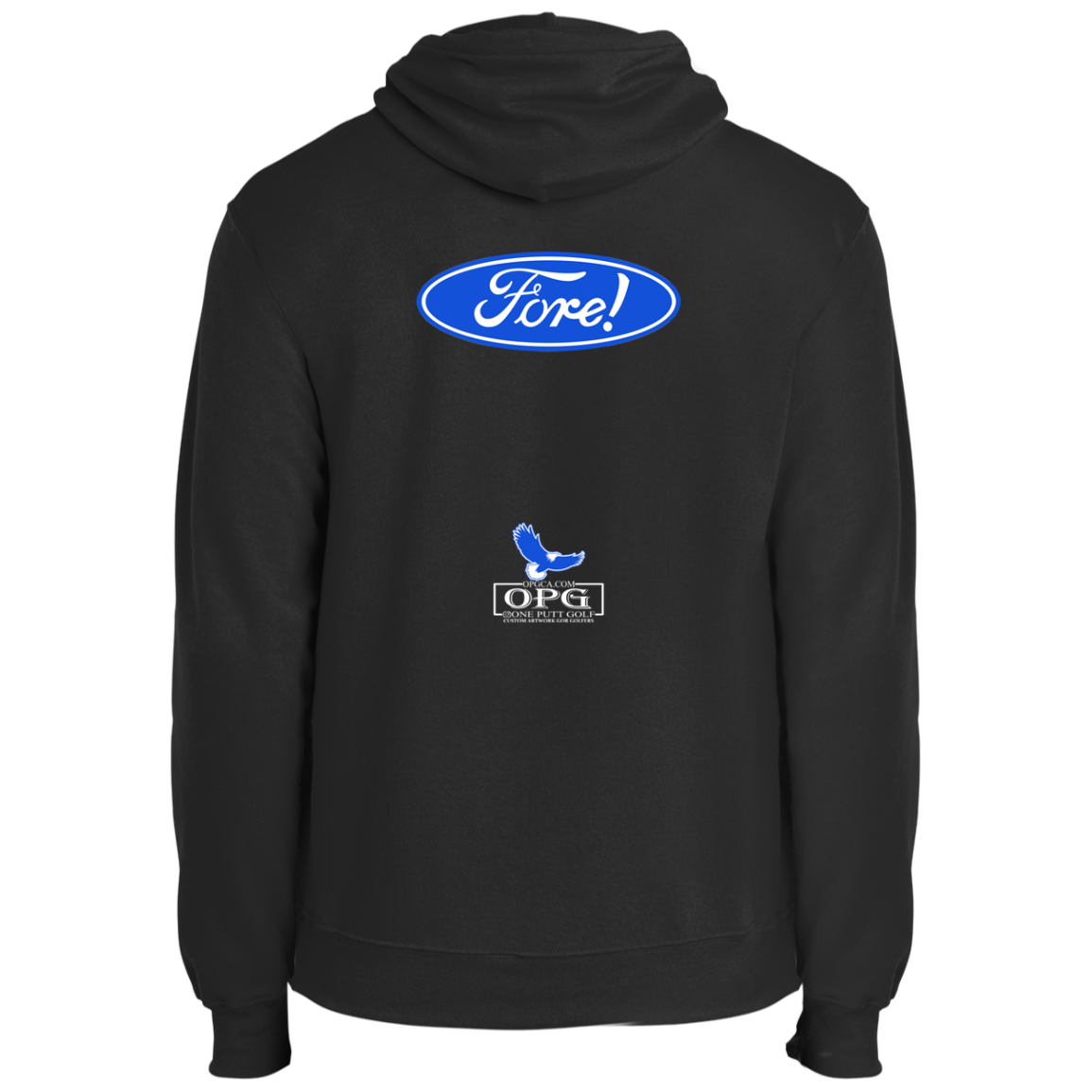 OPG Custom Design #11. Fore! Ford Parody. Fleece Pullover Hoodie