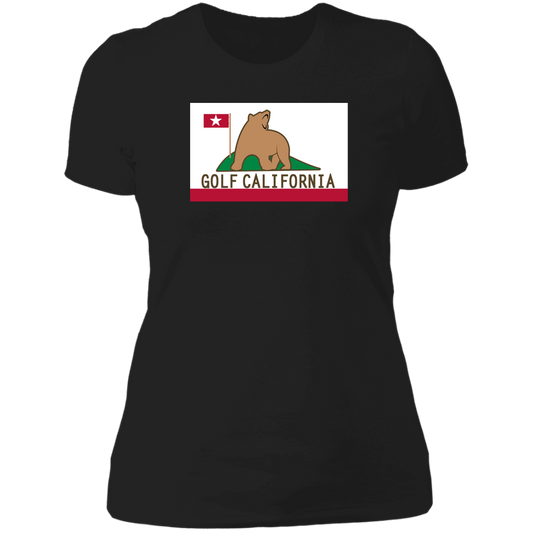 OPG Custom Design #14. Golf California. California State Flag. Ladies' Boyfriend T-Shirt