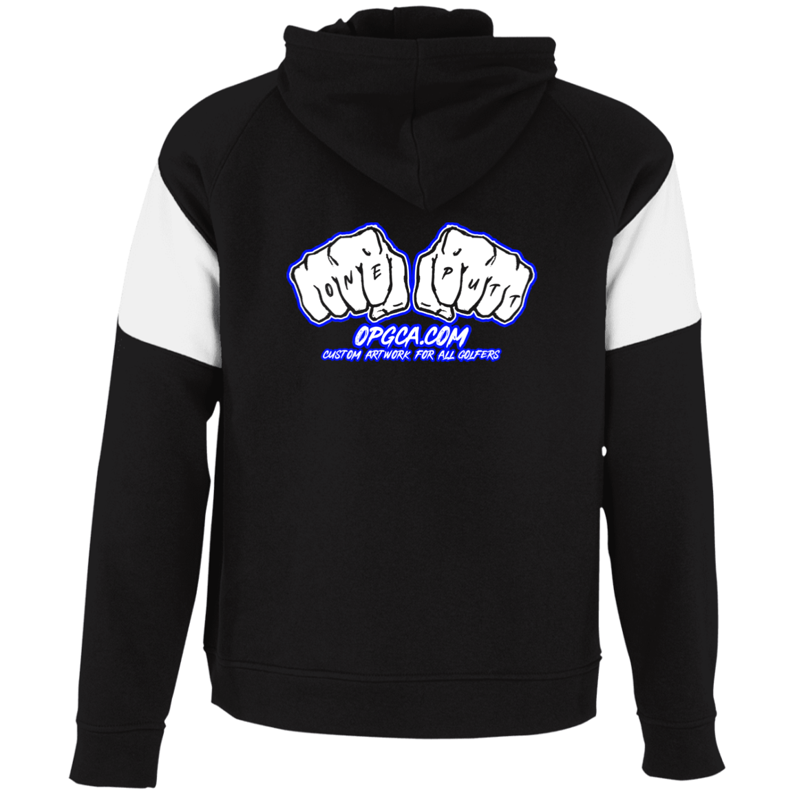 OPG Custom Design #3. Blue Tees Blues Brothers Fan Art. Youth Athletic Colorblock Fleece Hoodie