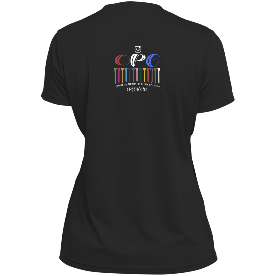 ZZZ#06 OPG Custom Design. DRIVER-SITEE & INCLUSION. Ladies’ 100% polyester V-Neck Tee